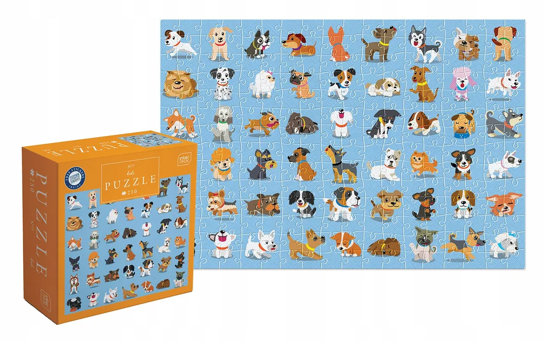 puzzle-dla-dzieci-250-elementow-psy-interdruk-stan-nowy