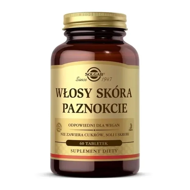 Solgar Skóra Włosy Paznokcie 60 tabletek Skin Hair & Nails