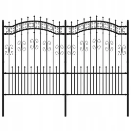 ogrodzenie-z-grotami-czarne-190-cm-malowana-pro