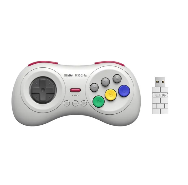 8bitdo-m30-2-4g-wireless-pad-white-marka-8bitdo