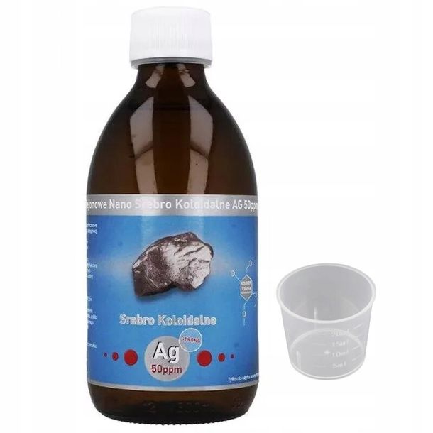 Niejonowe NANO SREBRO KOLOIDALNE STRONG Vitacolloids AG 50ppm + GRATIS-Zdjęcie-0