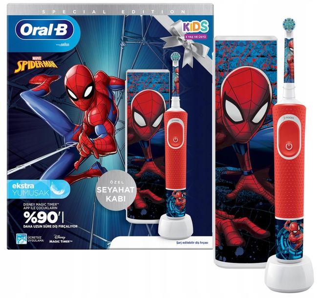 Szczoteczka elektryczna dla dzieci ORAL-B Vitality 100 Spiderman + ETUI