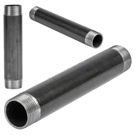 krociec-sztucer-rura-stalowa-czarna-2-gwinty-o-1-cal-dn25-dlugosc-250mm