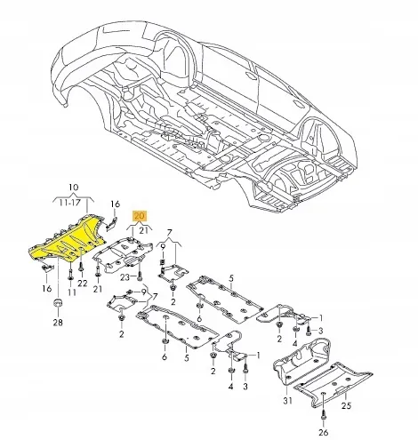 plyta-pod-silnik-audi-a8-d4-2010-2017-material