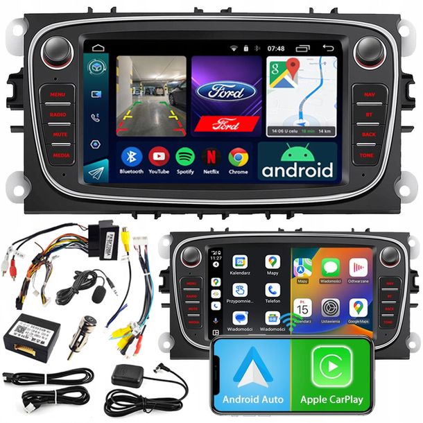 RADIO NAWIGACJA NCS RS-406B ANDROID FORD KUGA 2008-2012 BLUETOOTH 2DIN