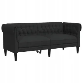 sofa-chesterfield-dwuosobowa-czarna-obita-tkani