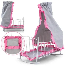 lozeczko-kolyska-dla-lalek-akcesoria-lily-z-baldachimem-pink-milly-mally