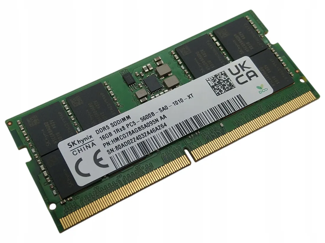 Pamięć RAM DDR5 SK hynix 16GB 1Rx8 PC-5-5600B-SA0-1010-XT
