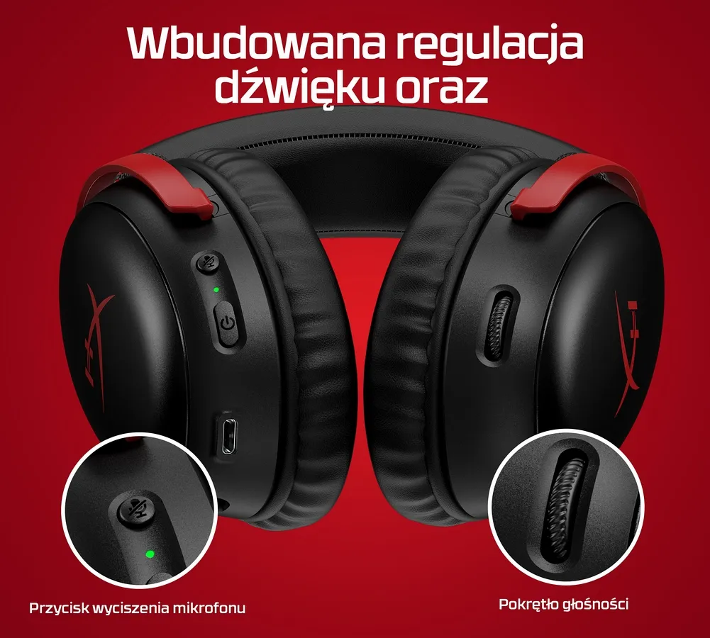 Słuchawki gamingowe bezprzewodowe HyperX Cloud III Wireless USB-C