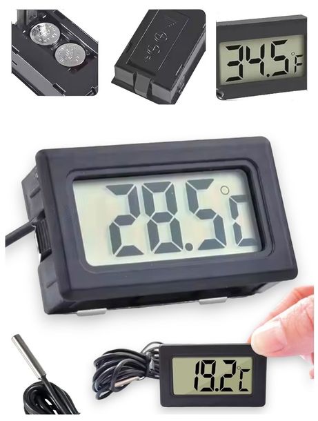 ﻿TERMOMETR ELEKTRONICZNY PRECYZYJNY Z SONDĄ AKWARIUM TERRARIUM CZARNY