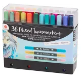 Marker COMP20 ② Markery Twin Marker DecoTime Alkohol Metallic Glitter 36 szt. LEW