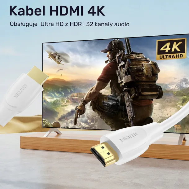 unitek-kabel-hdmi-2-0-4k-bialy-5m-certyfikat-ce
