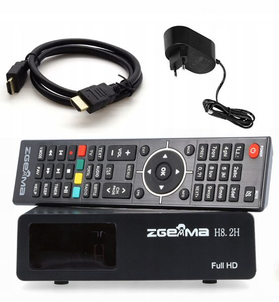 ﻿Tuner ZGEMMA H8.2H COMBO, DVB-S2X/T2/C, LINUX E2 Oscam DWIE GŁOWICE