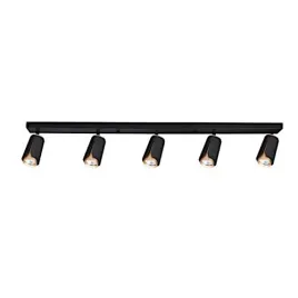 reflektory-piec-ruchomych-led-gu10-kinkiet-czarno-zloty