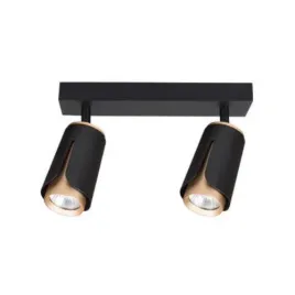 reflektory-dwa-ruchome-led-gu10-kinkiet-czarno-zloty