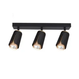 reflektory-trzy-ruchome-led-gu10-kinkiet-czarno-zloty