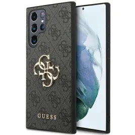 guess-case-hardcase-do-samsung-s23-ultra-s918-szary-z-logo-metalowym