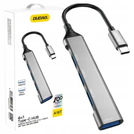dudao-hub-4w1-usb-c-4x-usb-a-3-0-2-0-63cm-czarny-adapter-do-laptopa