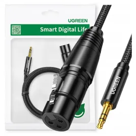 ugreen-kabel-audio-3-5mm-mini-jack-meski-xlr-zenski-1m-czarny