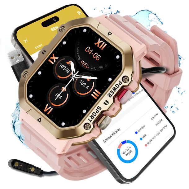 ﻿SMARTWATCH ZEGAREK DAMSKI MĘSKI Sport ciśnienie ROZMOWY AMOLED wodoodporny