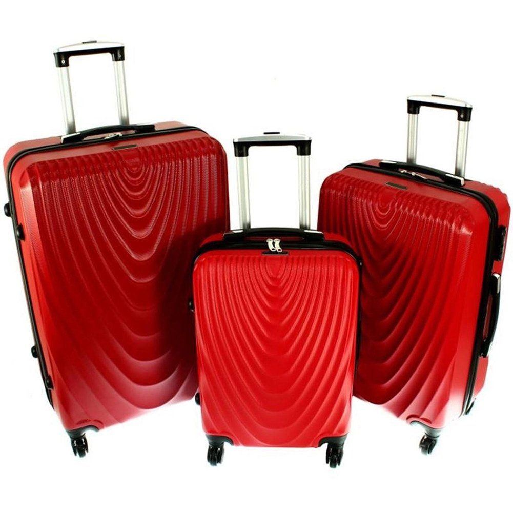 Zestaw 3 walizek PELLUCCI RGL 663 Czerwone