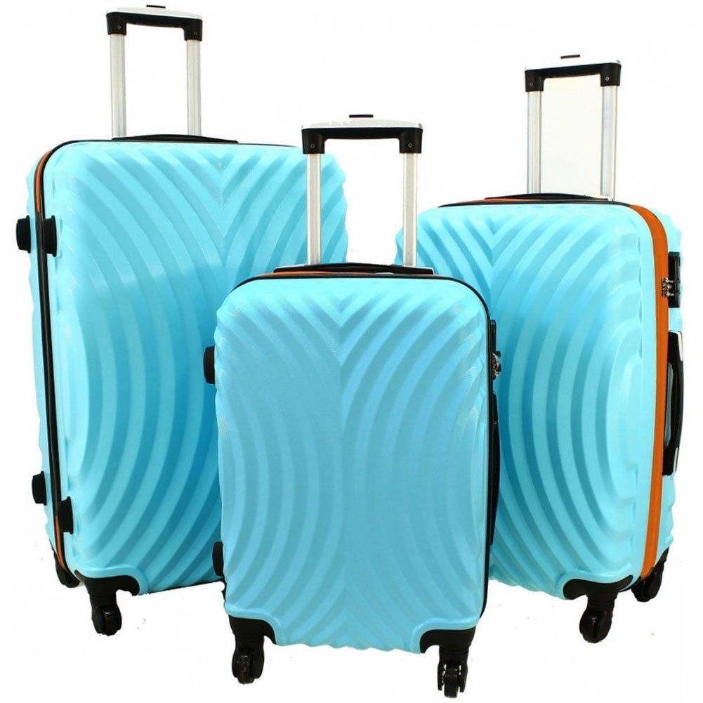 Zestaw 3 walizek PELLUCCI RGL 760 Turkusowo Pomarańczowe