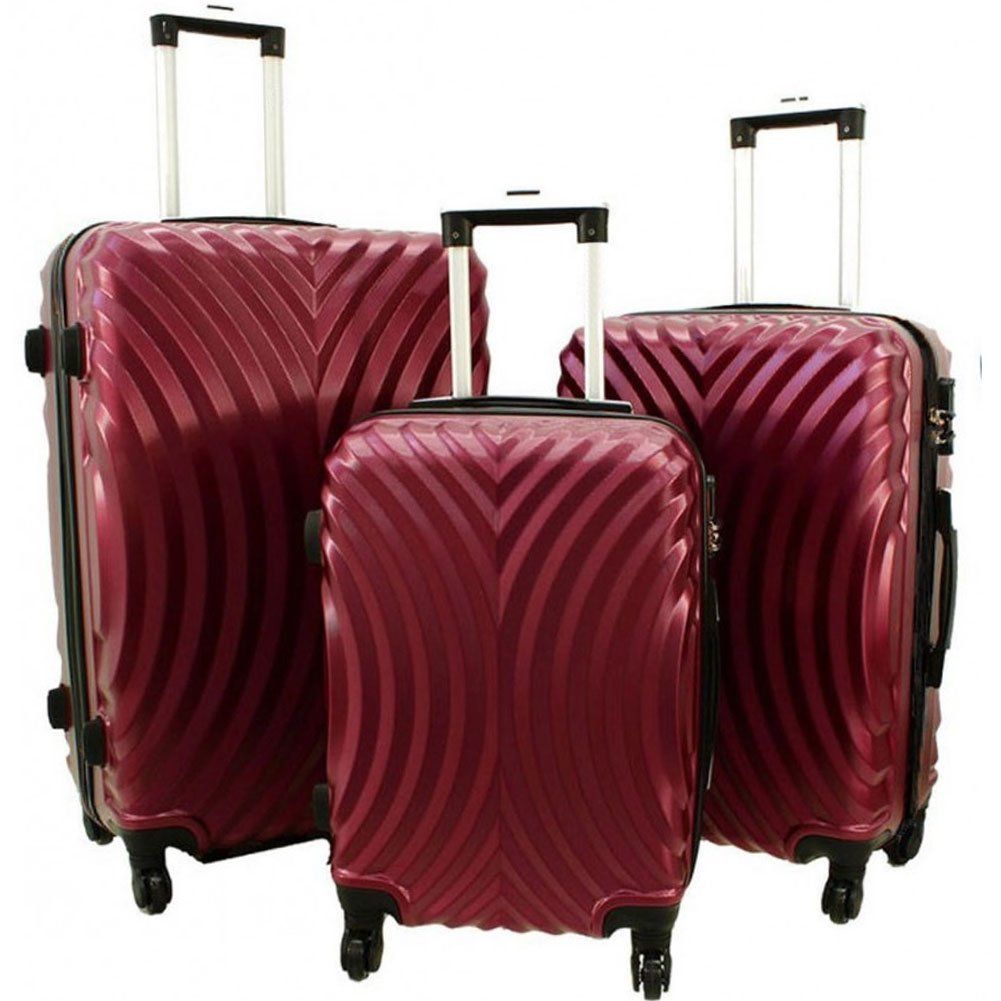 Zestaw 3 walizek PELLUCCI RGL 760 Bordowe