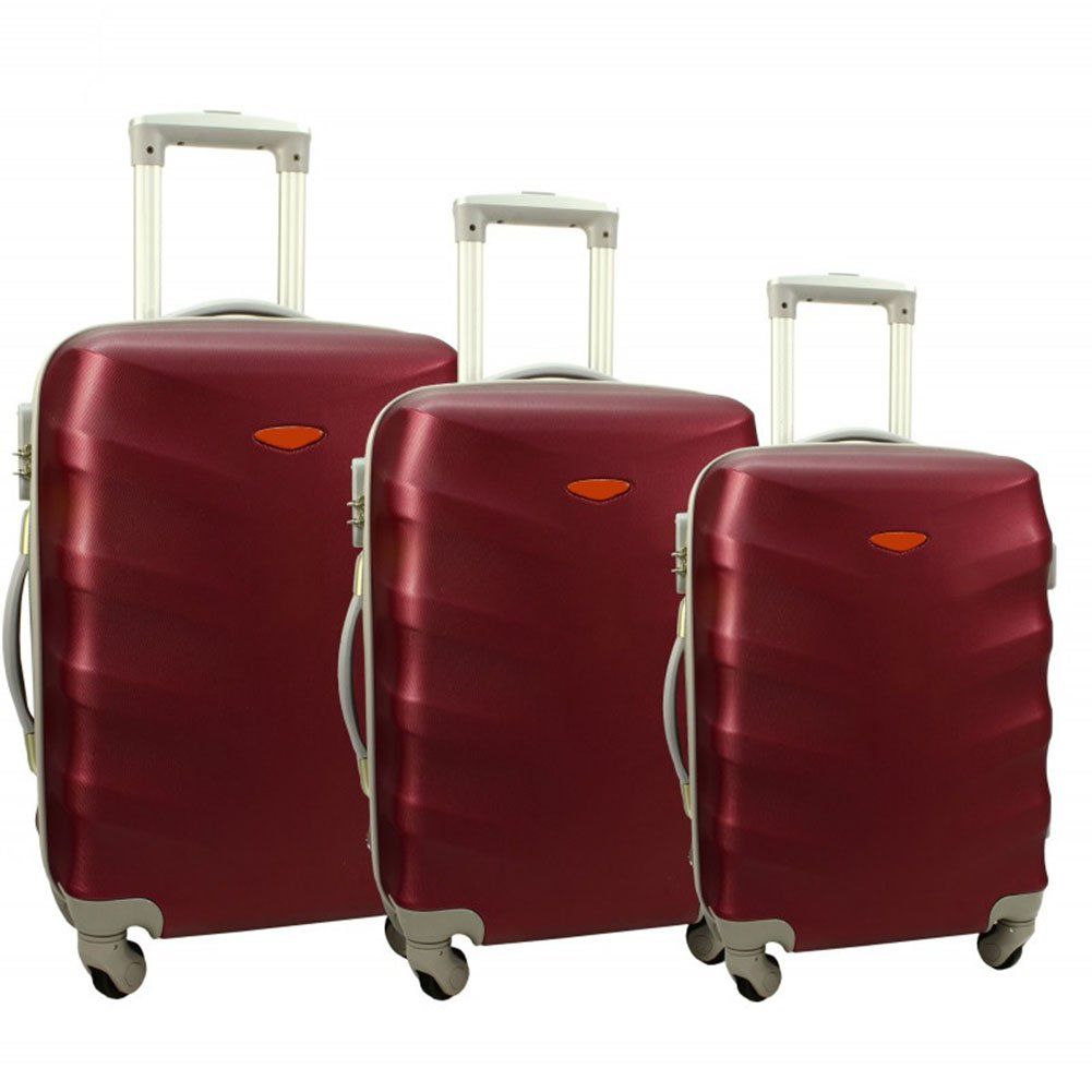 Zestaw 3 walizek PELLUCCI RGL 81 Bordowe