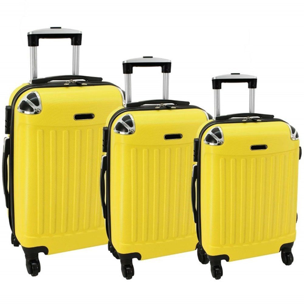 Zestaw 3 walizek PELLUCCI RGL 735 Żółte