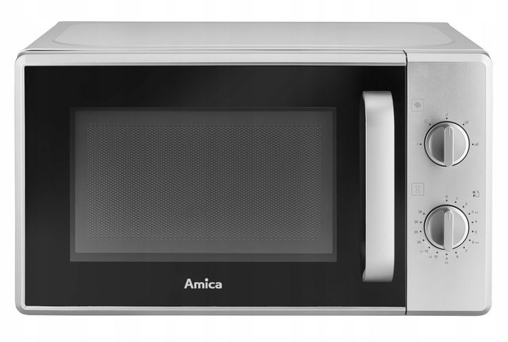 ﻿KUCHENKA MIKROFALOWA MIKROFALÓWKA AMMF 20M1S AMICA 700W SREBRNA 20L INOX