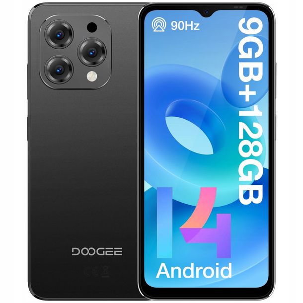 Na Prezent Smartfon Doogee N55 9/128GB Android 14 Czarny DualSim