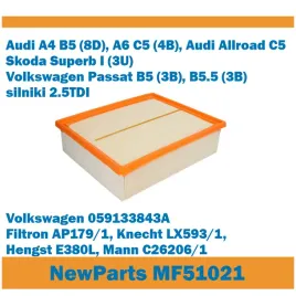 filtr-powietrza-mf51021-audi-a4-b5-a6-c5-skoda-superb-i-vw-passat-b5-zamien