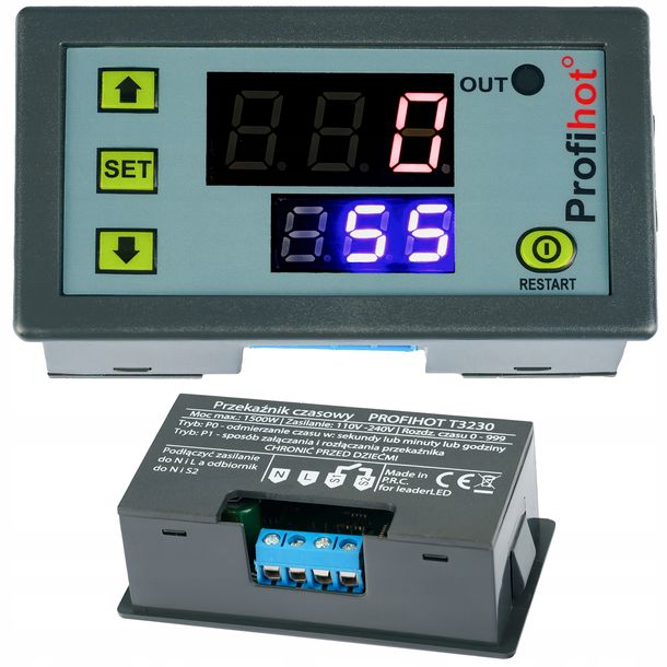 TIMER PROGRAMATOR PRZEKAŹNIK CZASOWY ZEGAR CZASÓWKA 230V 1500W T3230