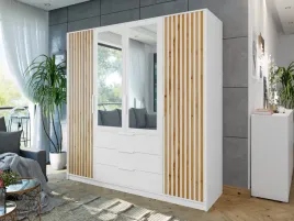 szafa-otwierana-z-lamelami-i-lustrem-196cm-bali-lux-d4-bialy-lustro