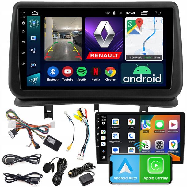 RADIO SAMOCHODOWE 2DIN NCS RS-305 RENAULT CLIO 3 III 2005-2013 ANDROID