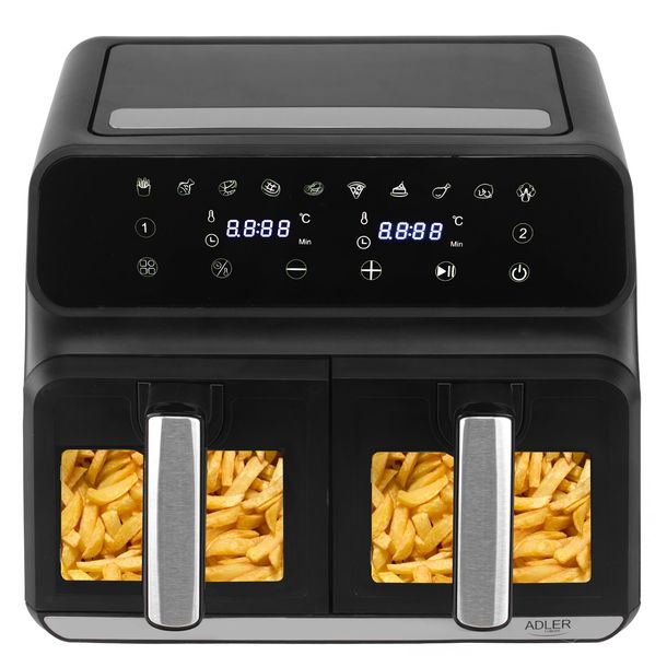 Frytkownica Beztłuszczowa Frytownica Air Fryer 2 Kosze 2500W 10 Programów