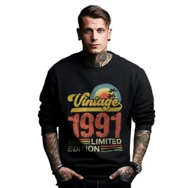 bluza-czarna-meska-nadruk-prezent-urodziny-rocznik-vintage-1991-limited
