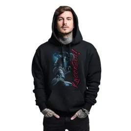 bluza-czarna-meska-z-kapturem-nadruk-boks-knockout