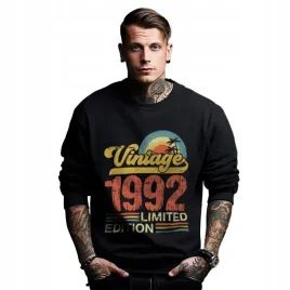 bluza-czarna-meska-nadruk-prezent-urodziny-rocznik-vintage-1992-limited