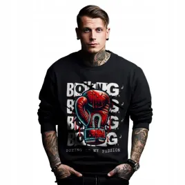 bluza-czarna-meska-nadruk-boxing-glove
