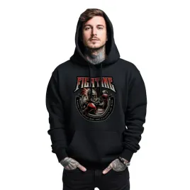 bluza-czarna-meska-z-kapturem-nadruk-boks-fighting