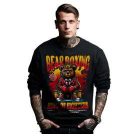 bluza-czarna-meska-nadruk-bear-boxing