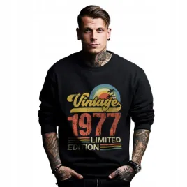 bluza-czarna-meska-nadruk-prezent-urodziny-rocznik-vintage-1977-limited