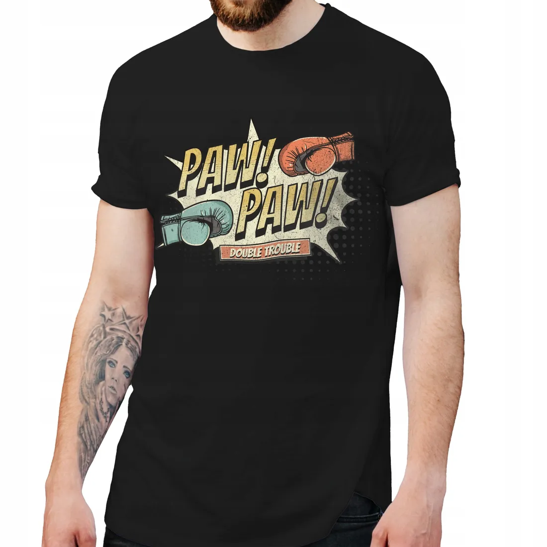bluza-czarna-meska-nadruk-double-trouble-stan-nowy