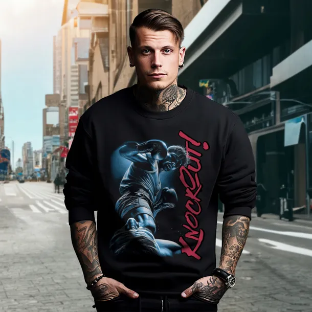 bluza-czarna-meska-nadruk-knockout-rozmiar-xxl