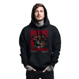 bluza-czarna-meska-z-kapturem-nadruk-boks-boxing-champion