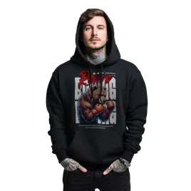bluza-czarna-meska-z-kapturem-nadruk-boks-revive-boxing-bear
