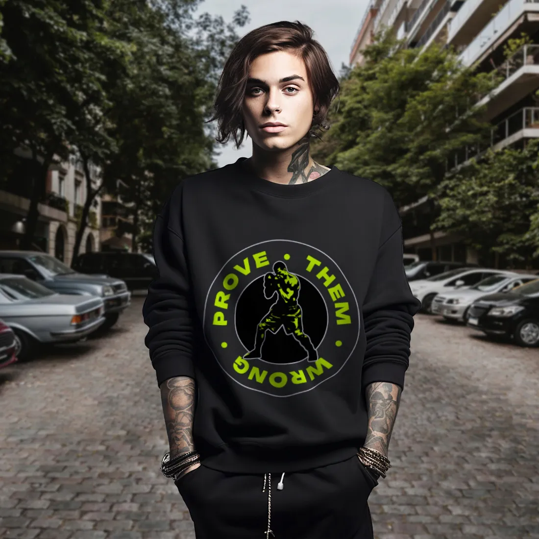 bluza-czarna-meska-nadruk-prove-them-wrong-stan-nowy