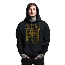 bluza-czarna-meska-z-kapturem-nadruk-boks-oldschool-boxing