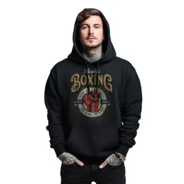 bluza-czarna-meska-z-kapturem-nadruk-boks-float-like-a-butterfly